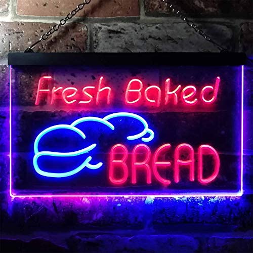 Fresh Baked Bread Bakery Dual Color Led Neon Sign